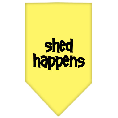 Shed Happens Screen Print Bandana Yellow Large